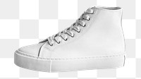 White sneaker png sticker, footwear fashion, transparent background