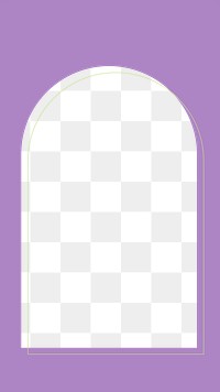 Purple arch png frame, aesthetic design, transparent background