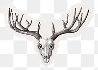 Png deer antler sticker, transparent background