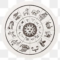 PNG spiritual astrology digital sticker, collage element in transparent background