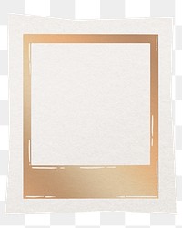 PNG instant photo frame sticker, transparent background