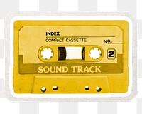 PNG sound track sticker, collage element in transparent background
