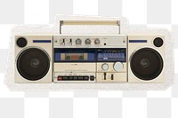 PNG cassette player digital sticker, collage element in transparent background