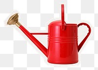 PNG watering can digital sticker, collage element in transparent background
