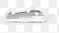 Cruise ship png sticker, transparent background