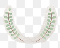 Laurel wreath png collage element, transparent background