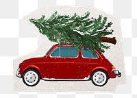 Christmas tree png digital sticker in transparent background