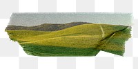 Nature washi tape png sticker, collage element, transparent background