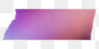 Purple gradient washi tape png sticker, collage element, transparent background