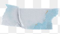 PNG blue washi tape, stationery collage element, transparent background