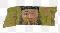 PNG Vincent van Gogh washi tape, stationery collage element, transparent background