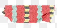 PNG geometric pattern washi tape, stationery collage element, transparent background