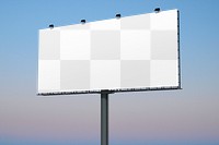 Billboard sign png mockup, transparent design