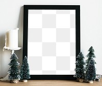 Christmas frame png mockup, home decor, transparent design