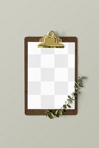 Clipboard poster png mockup, transparent design