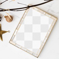 Christmas frame png mockup, transparent design