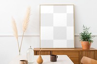 Picture frame png mockup, aesthetic home decor, transparent design