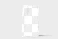 Recycle paper png bag mockup, transparent design