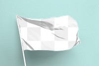 Waving flag  png mockup, transparent design 