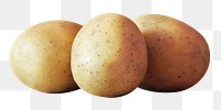 Potatoes png sticker, transparent background