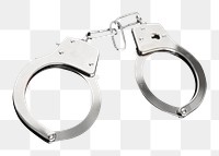 Steel handcuffs png sticker, object cut out, transparent background