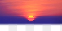 Aesthetic sunset png sky border, nature photo, transparent background