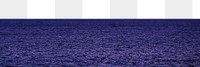 Deep blue beach png border, nature photo, transparent background