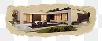 PNG modern home design, collage element, transparent background