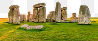 Famous landmark png border, Stonehenge, transparent background