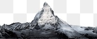 Snow mountain  png border, winter isolated image, transparent background