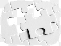 Jigsaw png sticker, puzzle cut out, transparent background