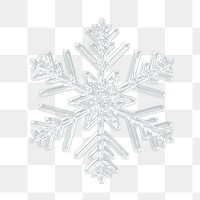 White snowflake png sticker, Christmas cut out, transparent background