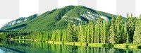 Png mountain landscape border, transparent background