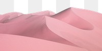 Pink smooth png desert border, landscape image, transparent background