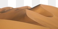 Smooth desert png border, landscape image, transparent background