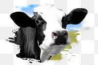 Cow png sticker, farm animal, transparent background