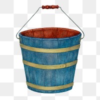 Vintage bucket png sticker, transparent background