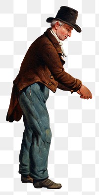 A man standing in an old-fashioned clothes transparent png