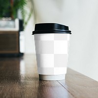 Coffee cup png mockup, transparent design