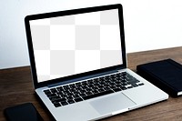 Laptop mockup png, editable screen transparent design