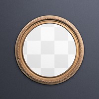 Round frame png mockup, transparent design 