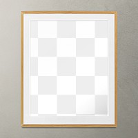 Wooden frame png mockup, home decoration, transparent design