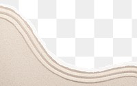 Sand png torn border, zen garden, transparent background