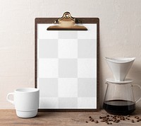 Clipboard png mockup, realistic paper, transparent design