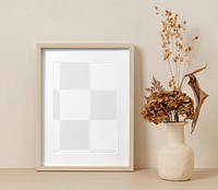 Picture frame png mockup, aesthetic home decor, transparent design