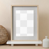 Picture frame png mockup, aesthetic home decor, transparent design