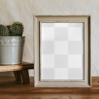 Picture frame png mockup, aesthetic home decor, transparent design