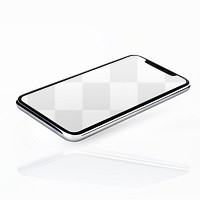 Smartphone screen png mockup, transparent design