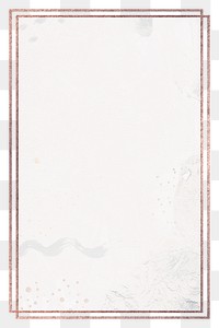 Png rectangular frame elegant beige Memphis, brush stroke, transparent background