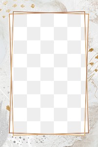 Png rectangular frame elegant beige Memphis, brush stroke, transparent background